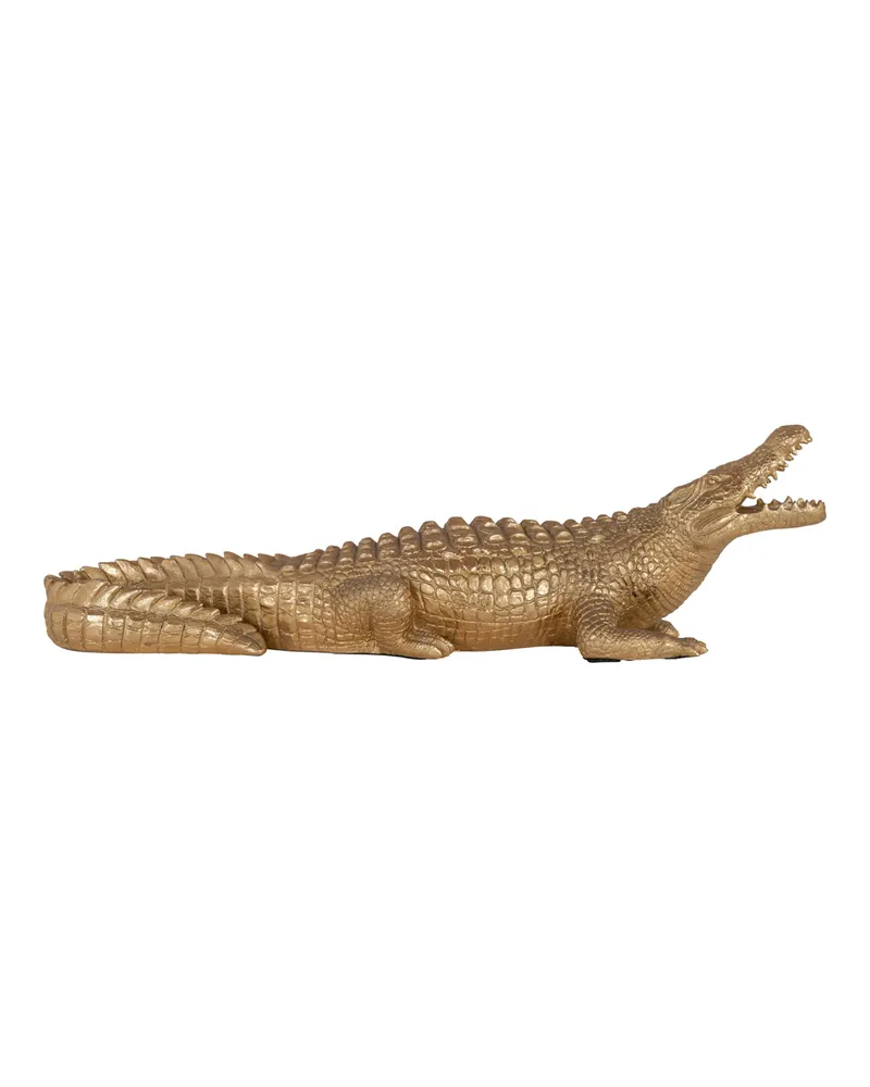 Dekoobjekt Crocodile, Goldfarben von Richmond Interiors, Produktansicht 2