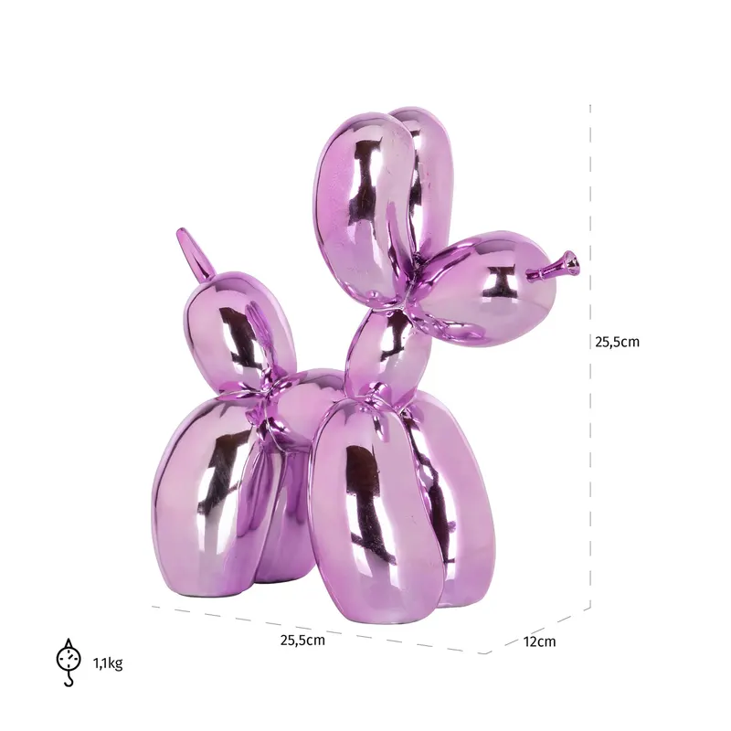 Dekoobjekt Dog, Rosa von Richmond Interiors, Maßzeichnung 8