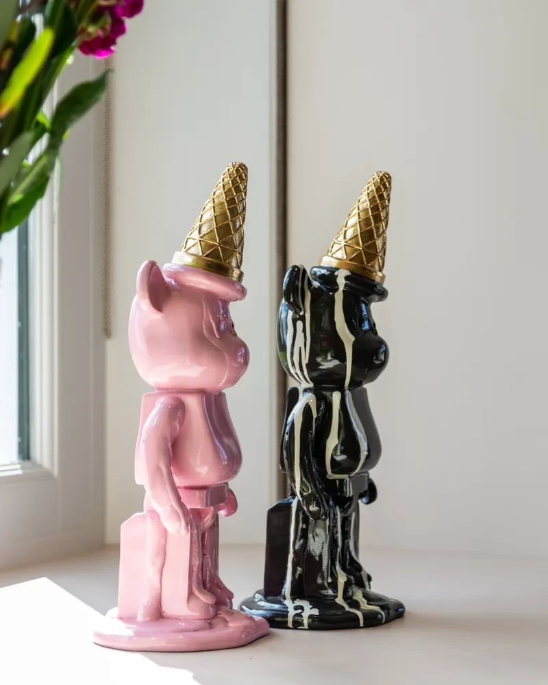 Dekoobjekt Icebear, Schwarz von Richmond Interiors, Wohnbeispiel 16, im Wohnraum