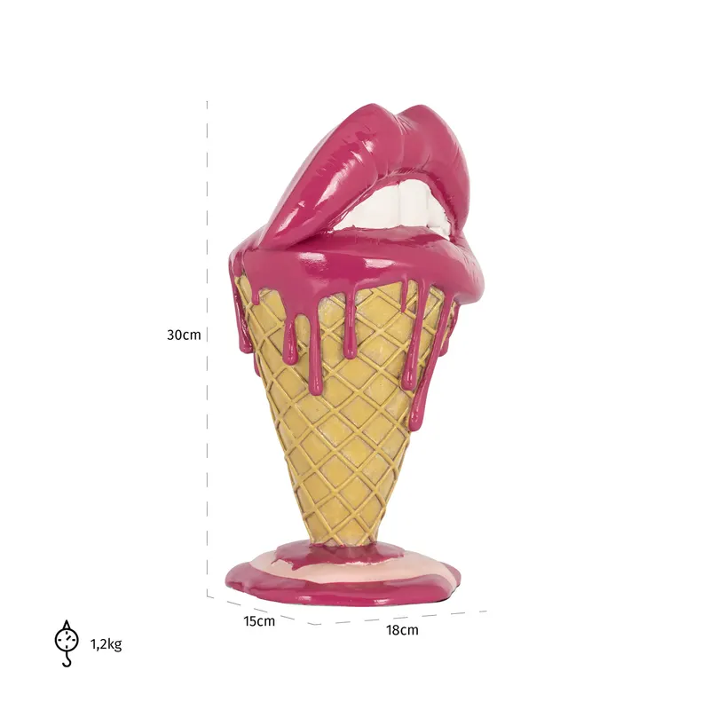 Dekoobjekt Lips, Rosa von Richmond Interiors, Maßzeichnung 4