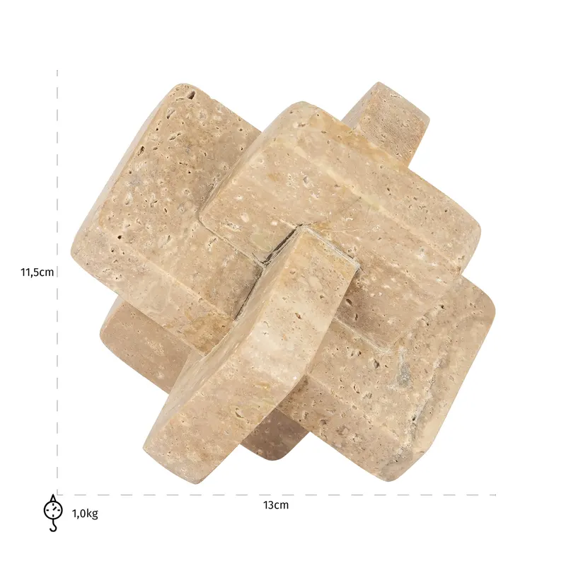 Dekoobjekt Mony, Beige von Richmond Interiors, Maßzeichnung 5