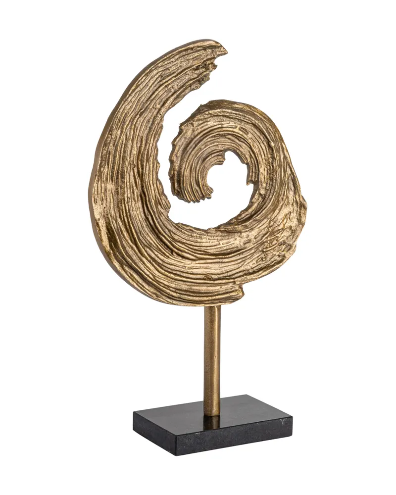 Dekoobjekt Swirl, Messingfarben antik von Richmond Interiors, Produktansicht 2