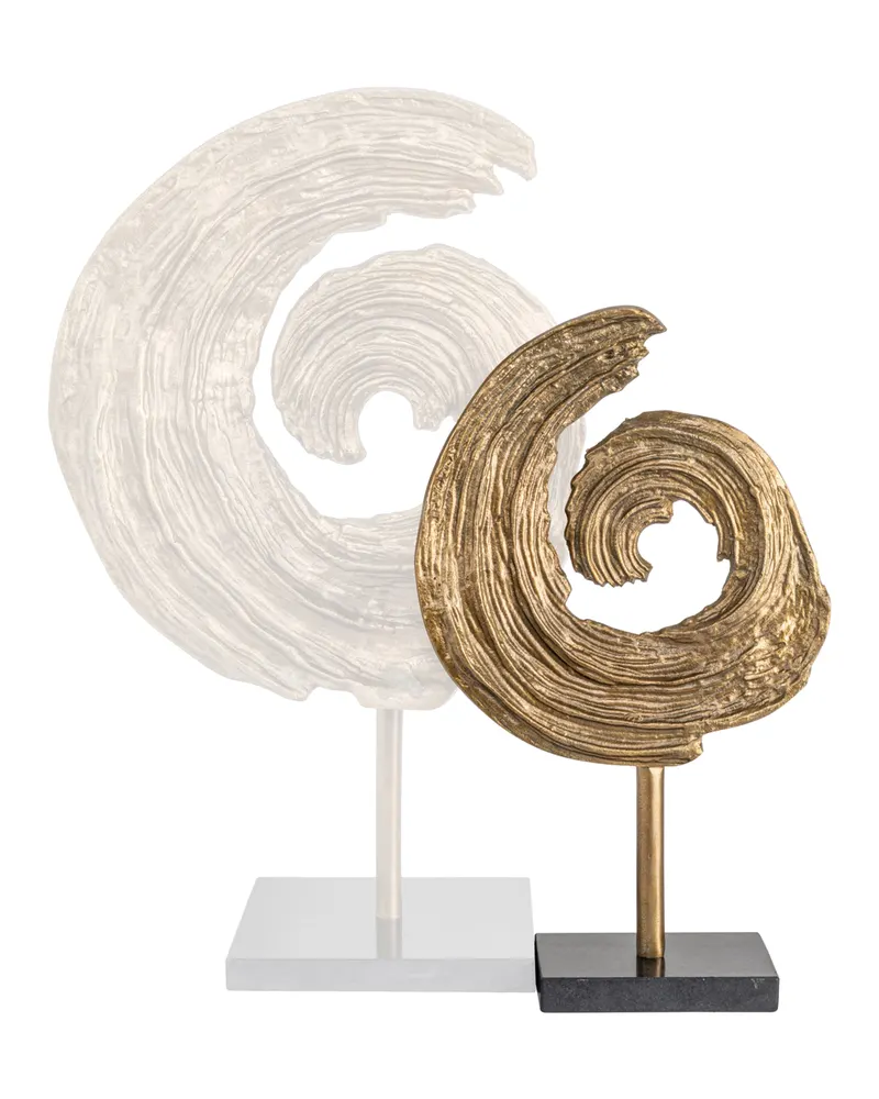 Dekoobjekt Swirl, Messingfarben antik von Richmond Interiors, Produktansicht 4