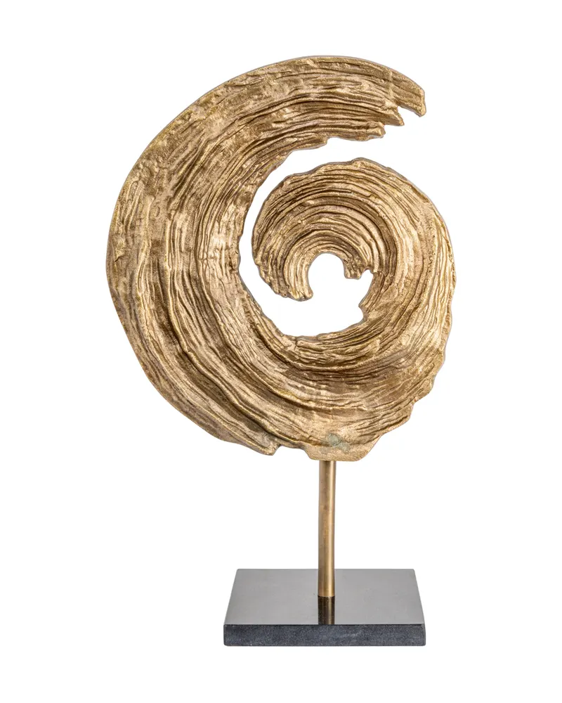 Dekoobjekt Swirl, Messingfarben antik, groß von Richmond Interiors