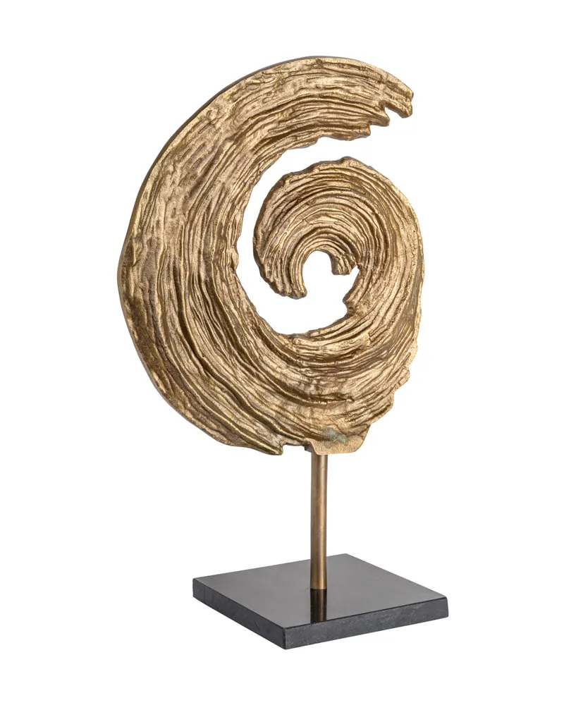 Dekoobjekt Swirl, Messingfarben antik, groß von Richmond Interiors, Produktansicht 2