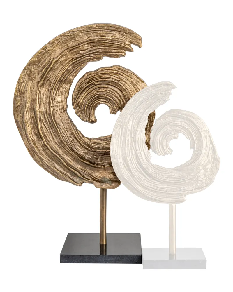 Dekoobjekt Swirl, Messingfarben antik, groß von Richmond Interiors, Produktansicht 4