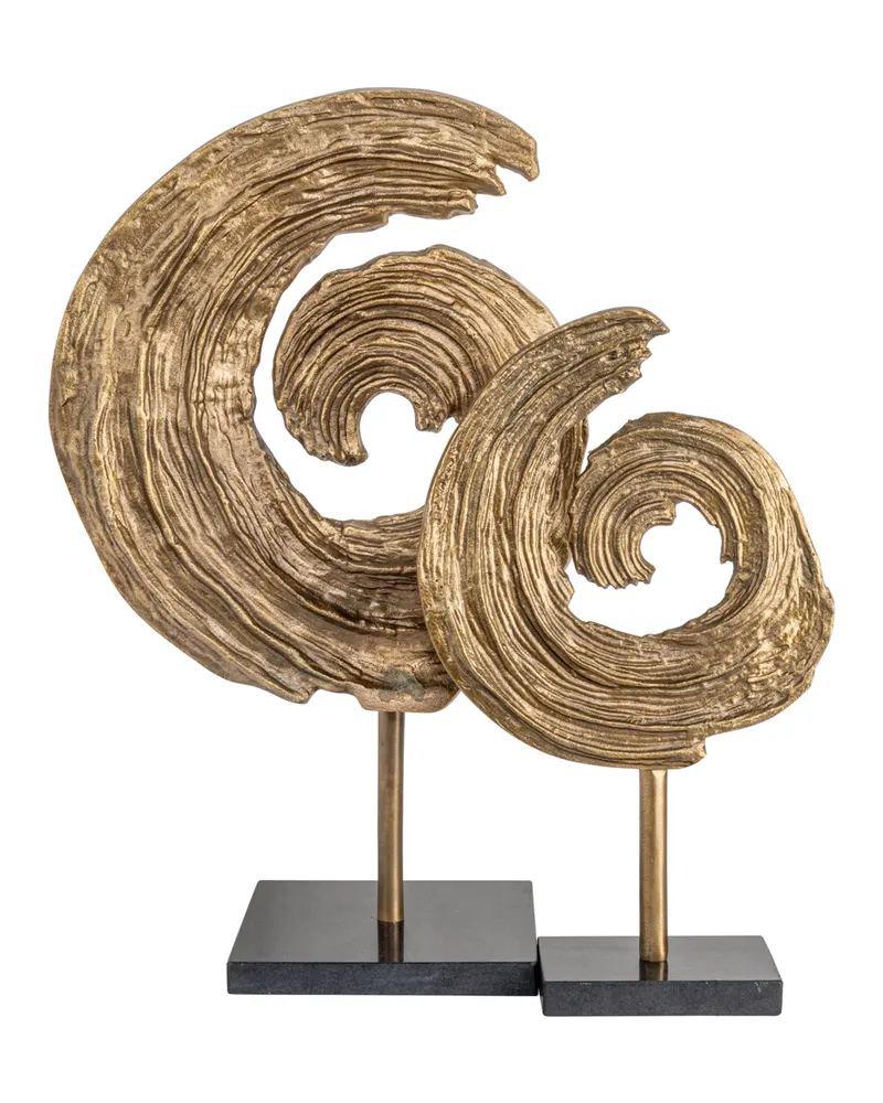 Dekoobjekt Swirl, Messingfarben antik, groß von Richmond Interiors, Produktansicht 5