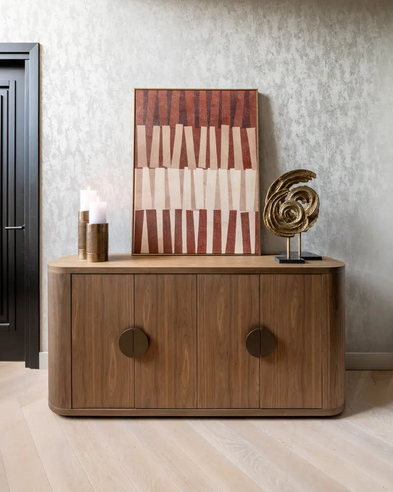 Dekoobjekt Swirl, Messingfarben antik, groß von Richmond Interiors, Wohnbeispiel 7, im Wohnraum