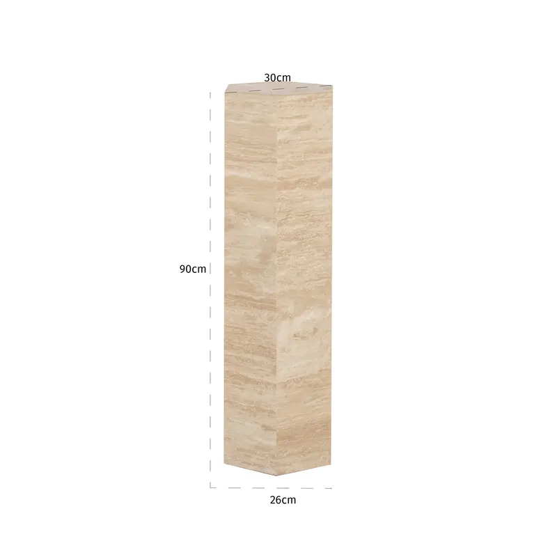 Dekosäule Vespin, Beige von Richmond Interiors, Maßzeichnung 3