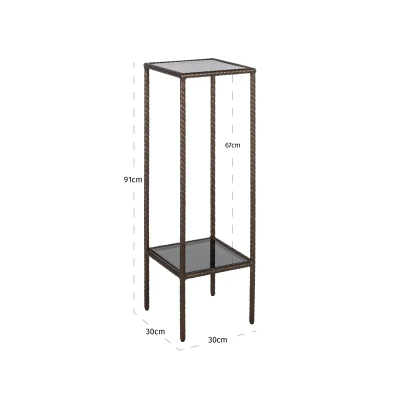 Dekosäule Weston, Goldfarben von Richmond Interiors, Maßzeichnung 4