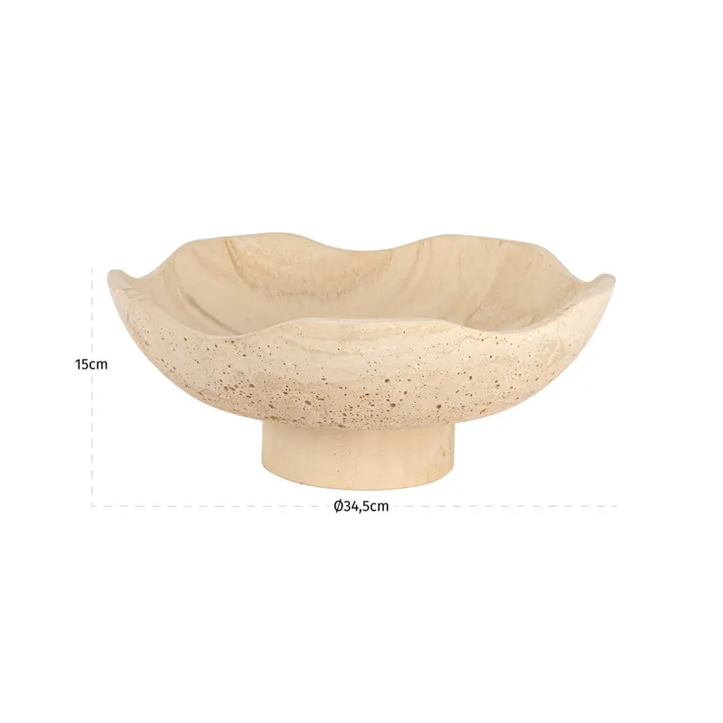 Dekoschale Meauve, Beige von Richmond Interiors, Maßzeichnung 5