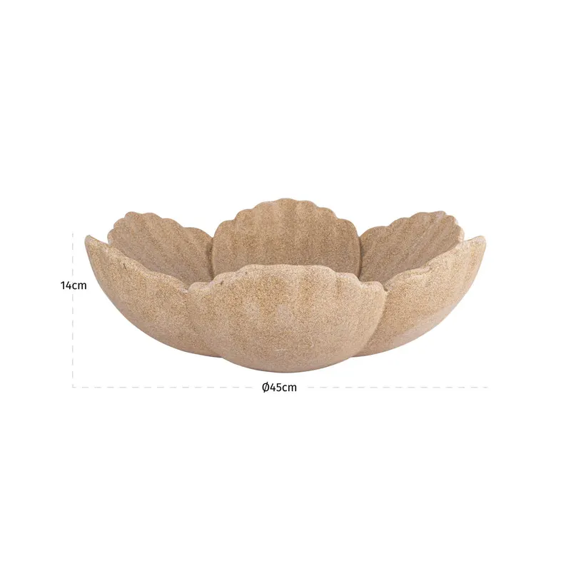 Dekoschale Petal in Beige von Richmond Interiors, Maßzeichnung 7