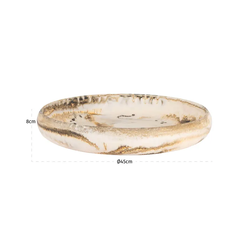 Dekoschale Daisy in Beige von Richmond Interiors, Maßzeichnung 6