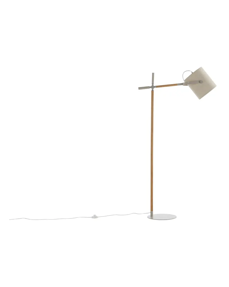 Dennis Stehlampe in Beige mit verstellbarem Schaft