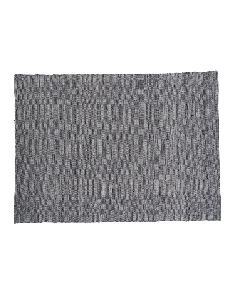 Devi Teppich, handgewebt und flach in 240 × 170 cm, Grau, Ansicht 1