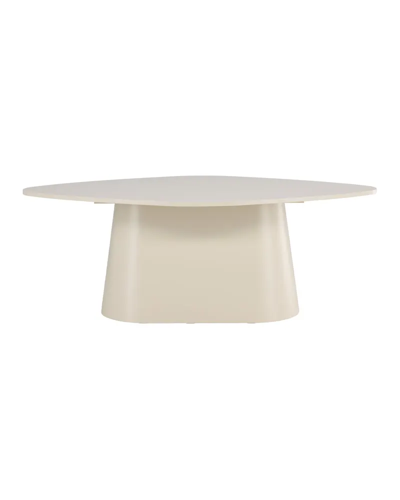 Diamond ovaler Esstisch 210 × 110 cm in Beige mit Sockel, FSC®-zertifiziert