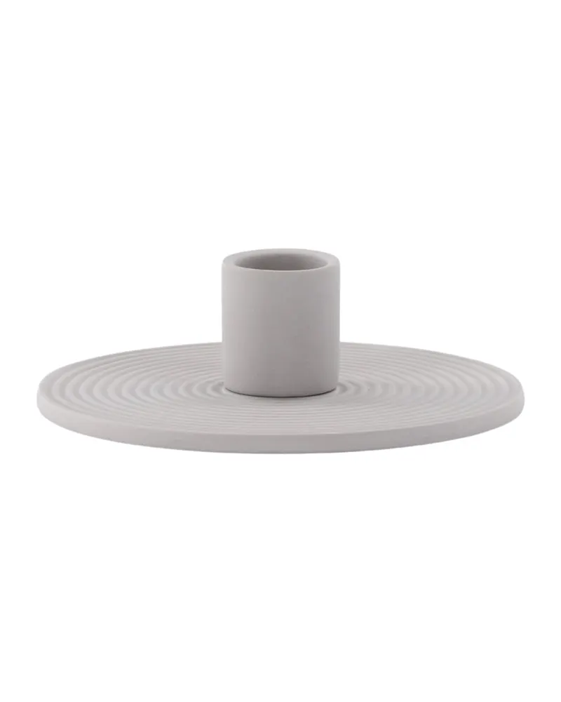 Dian Kerzenständer aus Ton in Ø 12 cm, Grau, Ansicht 8