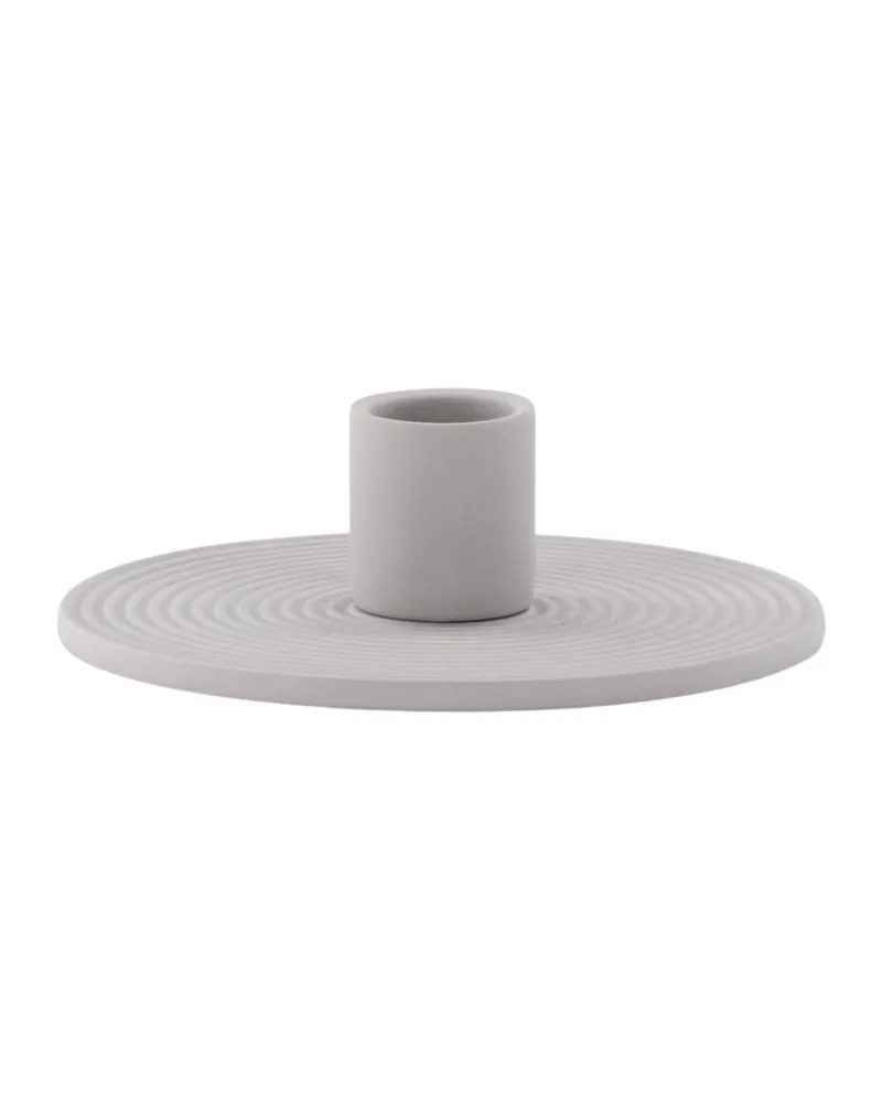 Dian Kerzenständer aus Ton in Ø 12 cm, Grau, Ansicht 9