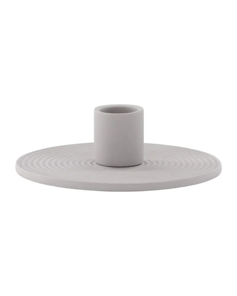 Dian Kerzenständer aus Ton in Ø 12 cm, Grau, Ansicht 10