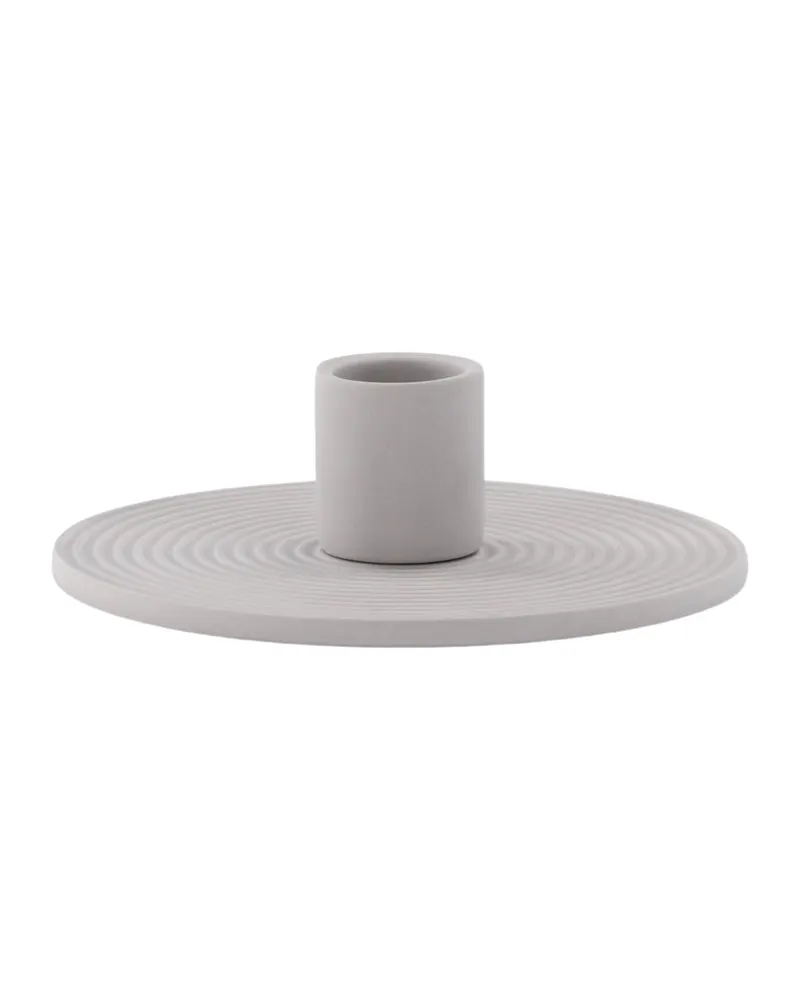 Dian Kerzenständer aus Ton in Ø 12 cm, Grau, Ansicht 11
