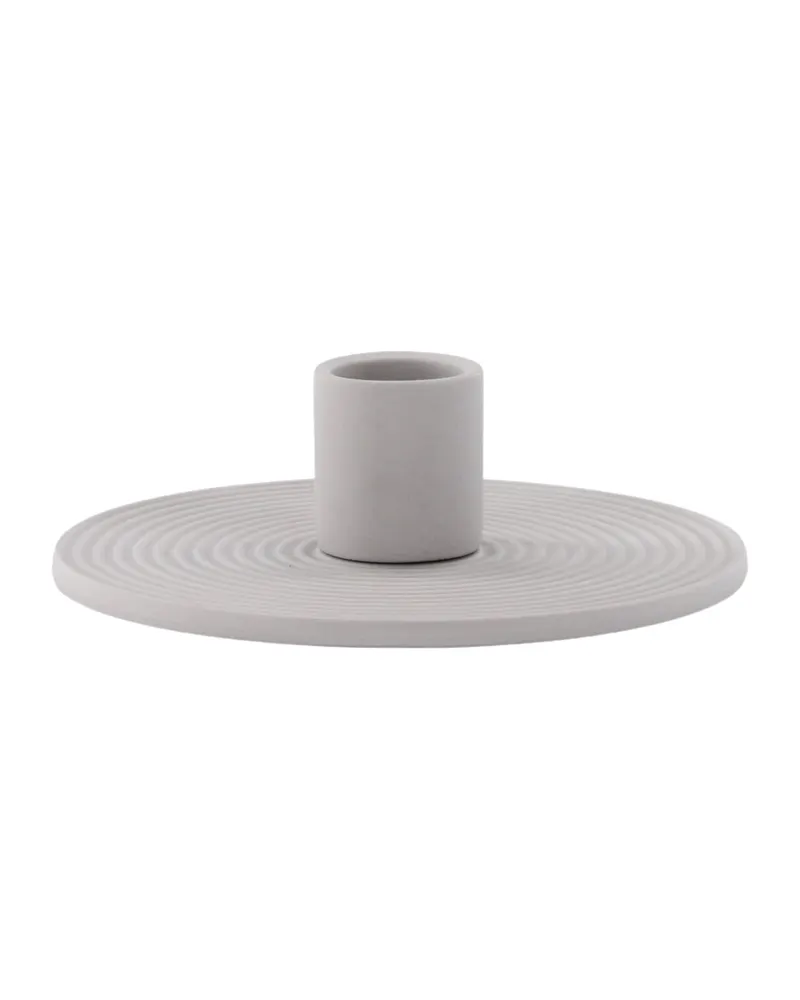 Dian Kerzenständer aus Ton in Ø 12 cm, Grau, Ansicht 2