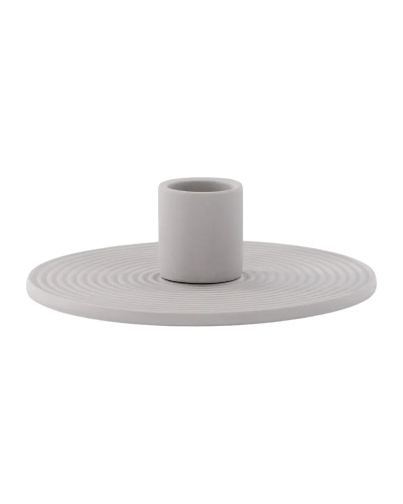 Dian Kerzenständer aus Ton in Ø 12 cm, Grau, Ansicht 3