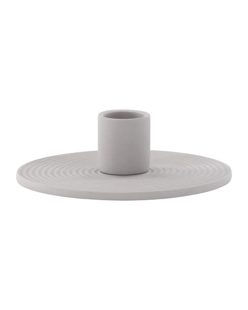 Dian Kerzenständer aus Ton in Ø 12 cm, Grau, Ansicht 6