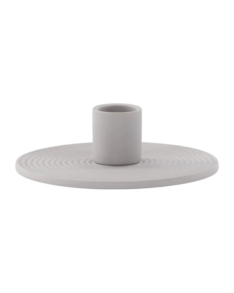 Dian Kerzenständer aus Ton in Ø 12 cm, Grau, Ansicht 7