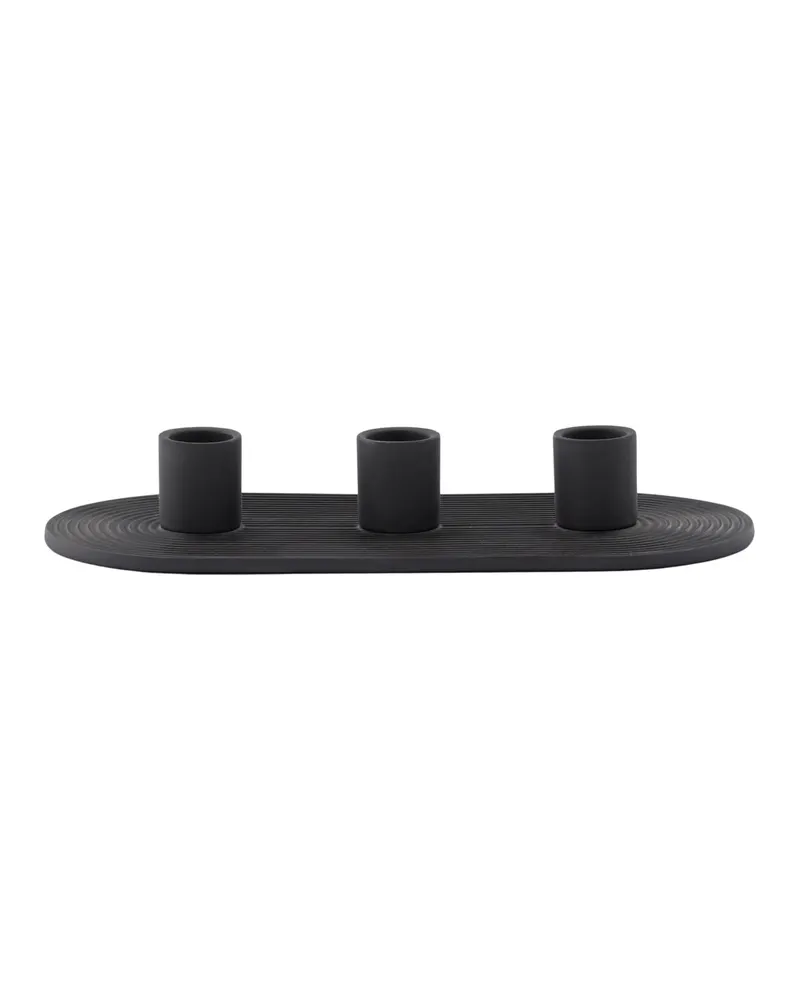 Dian Kerzenständer aus Ton in Ø 3 cm, Schwarz, Ansicht 1