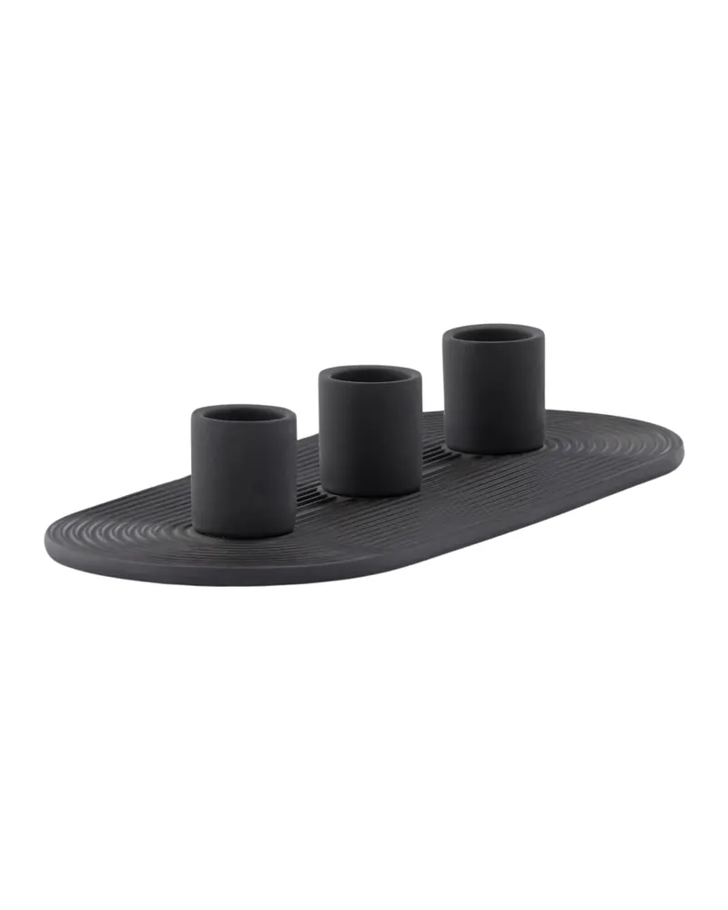 Dian Kerzenständer aus Ton in Ø 3 cm, Schwarz, Ansicht 8