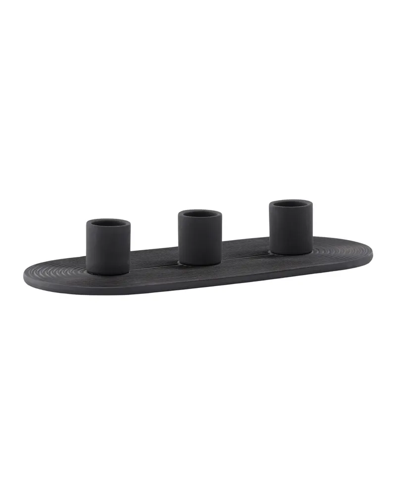Dian Kerzenständer aus Ton in Ø 3 cm, Schwarz, Ansicht 9