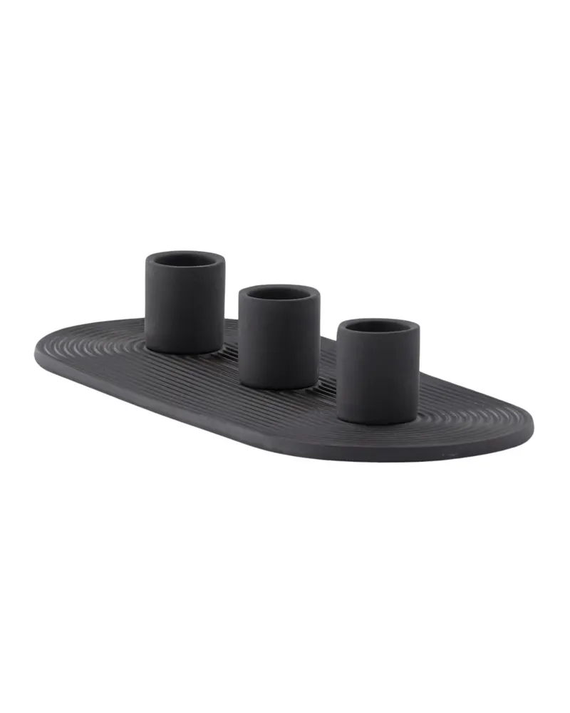 Dian Kerzenständer aus Ton in Ø 3 cm, Schwarz, Ansicht 12