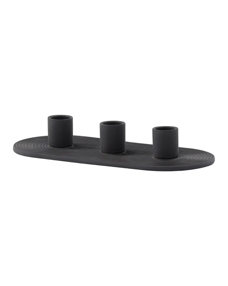 Dian Kerzenständer aus Ton in Ø 3 cm, Schwarz, Ansicht 5