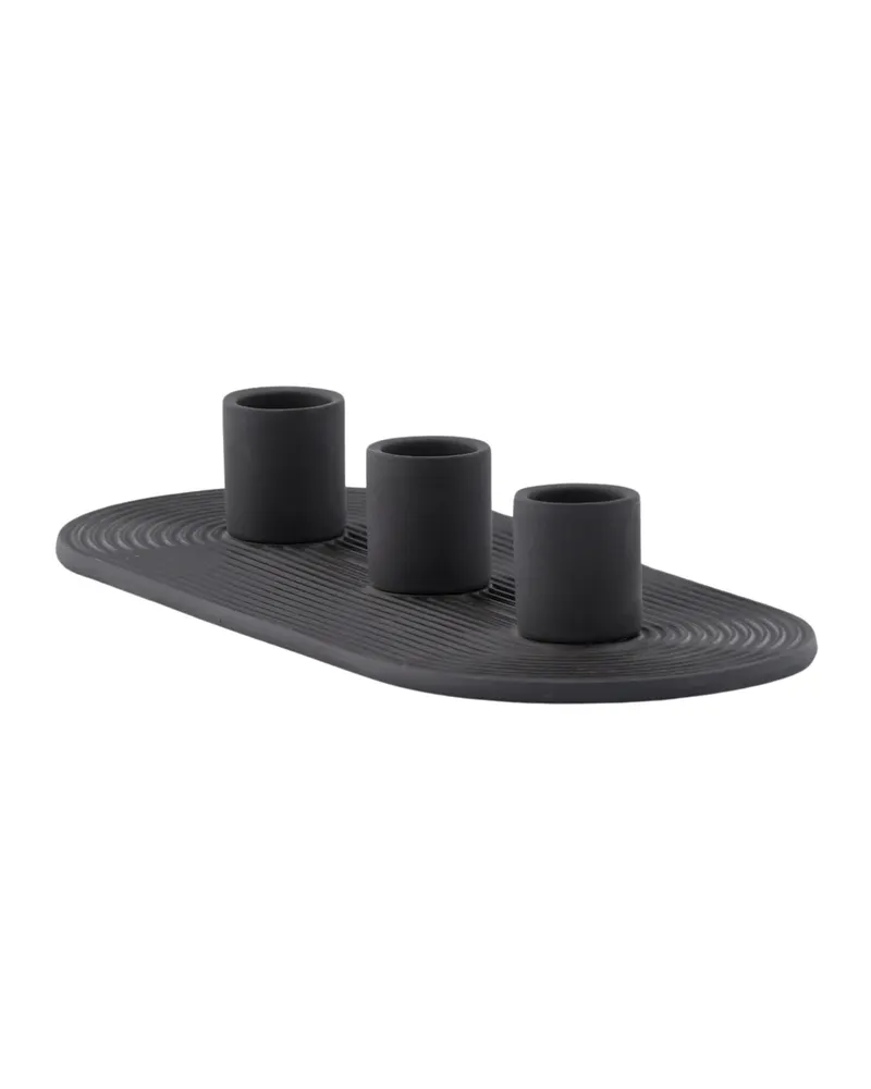Dian Kerzenständer aus Ton in Ø 3 cm, Schwarz, Ansicht 6