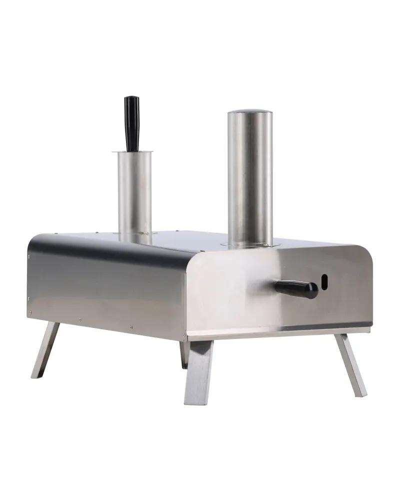 Digos Pizzaofen aus Stahl in Silber mit klappbaren Beinen