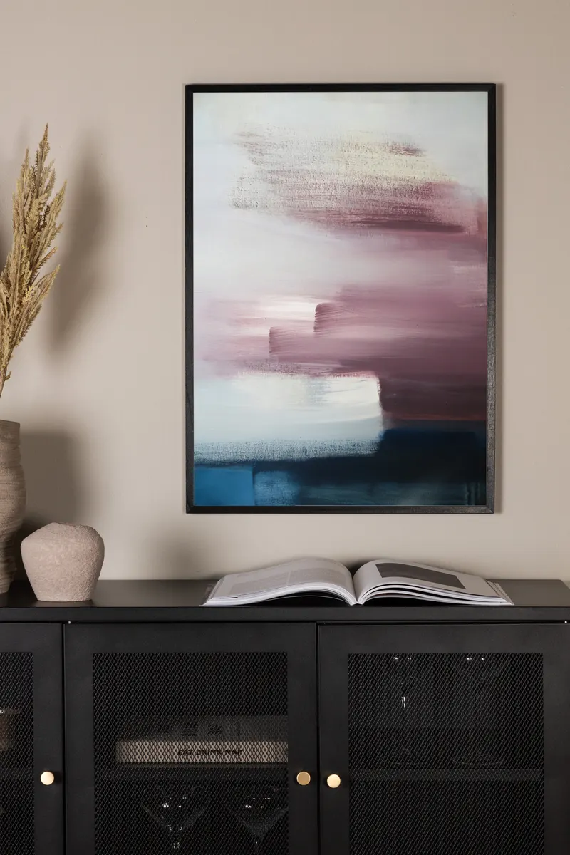 Dihin Poster mit Pinselstrichen in 40 × 30 cm, im Wohnraum, Ansicht 1