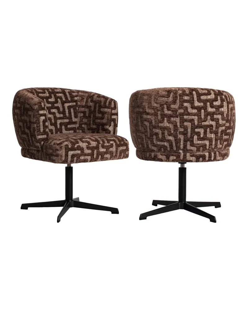 Dinan Esszimmerstuhl, Brown labyrinth von Richmond Interiors, Produktansicht 2