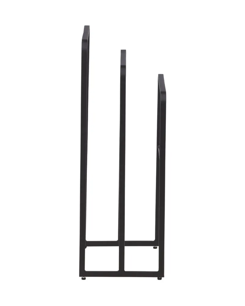 Drammen Garderobe aus Stahl in 30 × 84 × 54 cm, Schwarz, Ansicht 3
