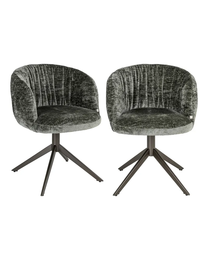 Esszimmerstuhl Cassi, Sage chenille, drehbar von Richmond Interiors, Produktansicht 2