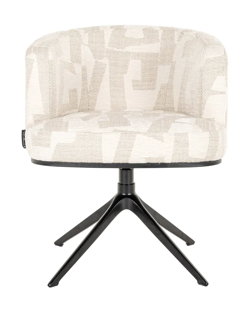 Esszimmerstuhl Cheyenne, Beige graffic, drehbar von Richmond Interiors