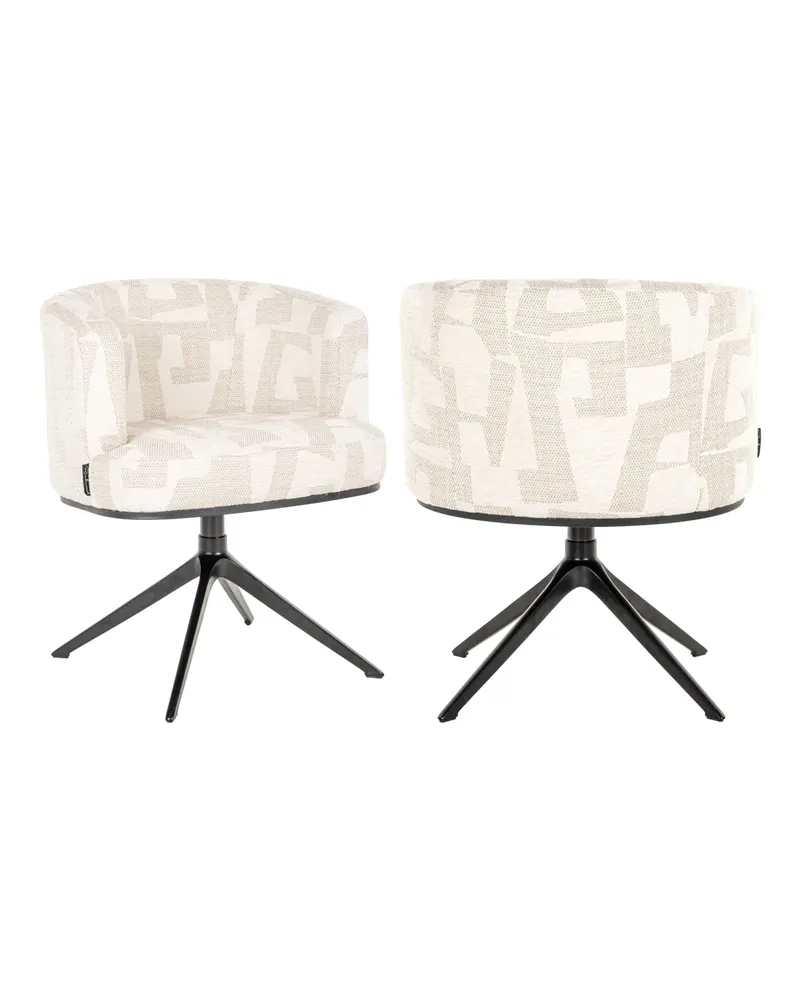 Esszimmerstuhl Cheyenne, Beige graffic, drehbar von Richmond Interiors, Produktansicht 2