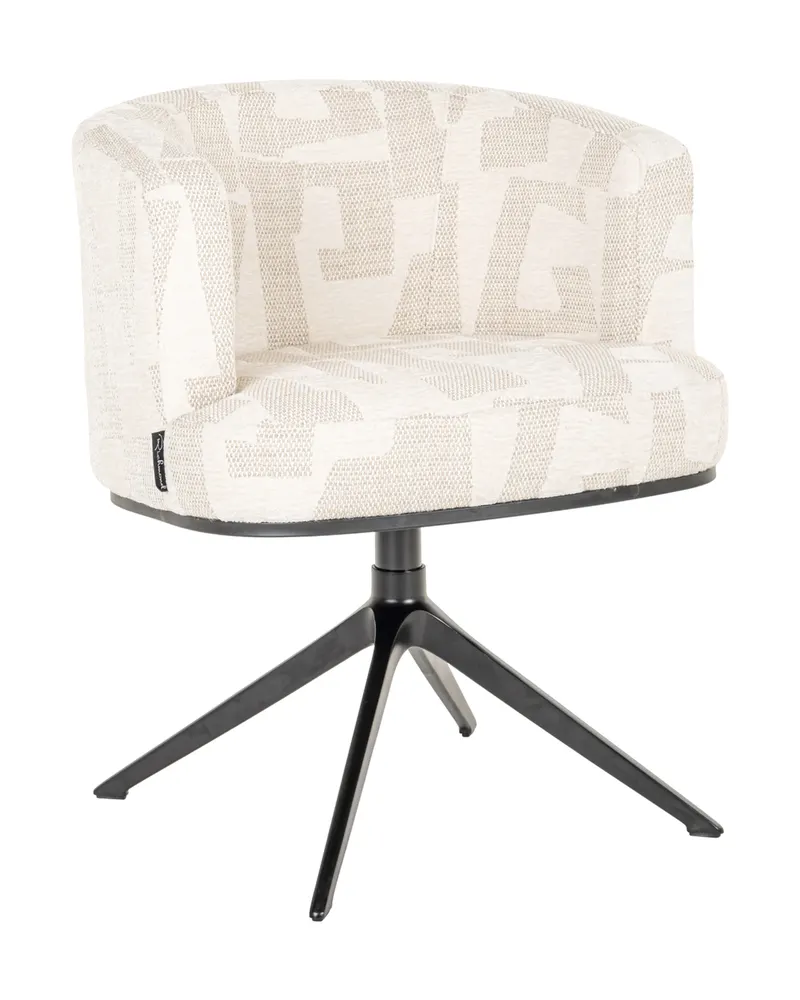 Esszimmerstuhl Cheyenne, Beige graffic, drehbar von Richmond Interiors, Produktansicht 3
