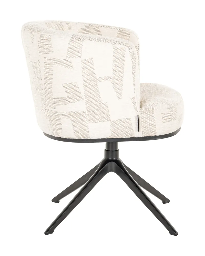 Esszimmerstuhl Cheyenne, Beige graffic, drehbar von Richmond Interiors, Produktansicht 4