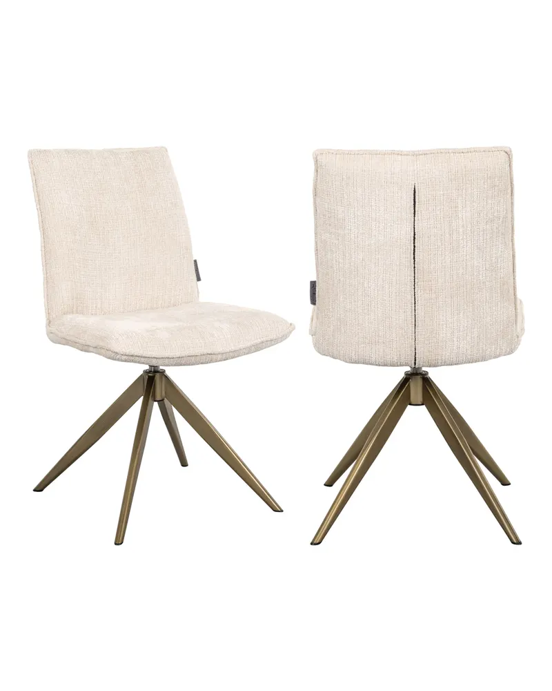 Drehbarer Esszimmerstuhl Dakota, Niagara beige von Richmond Interiors, Produktansicht 2