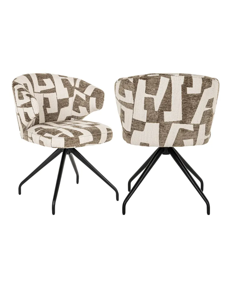 Esszimmerstuhl Milly, Moss graffic, drehbar von Richmond Interiors, Produktansicht 2