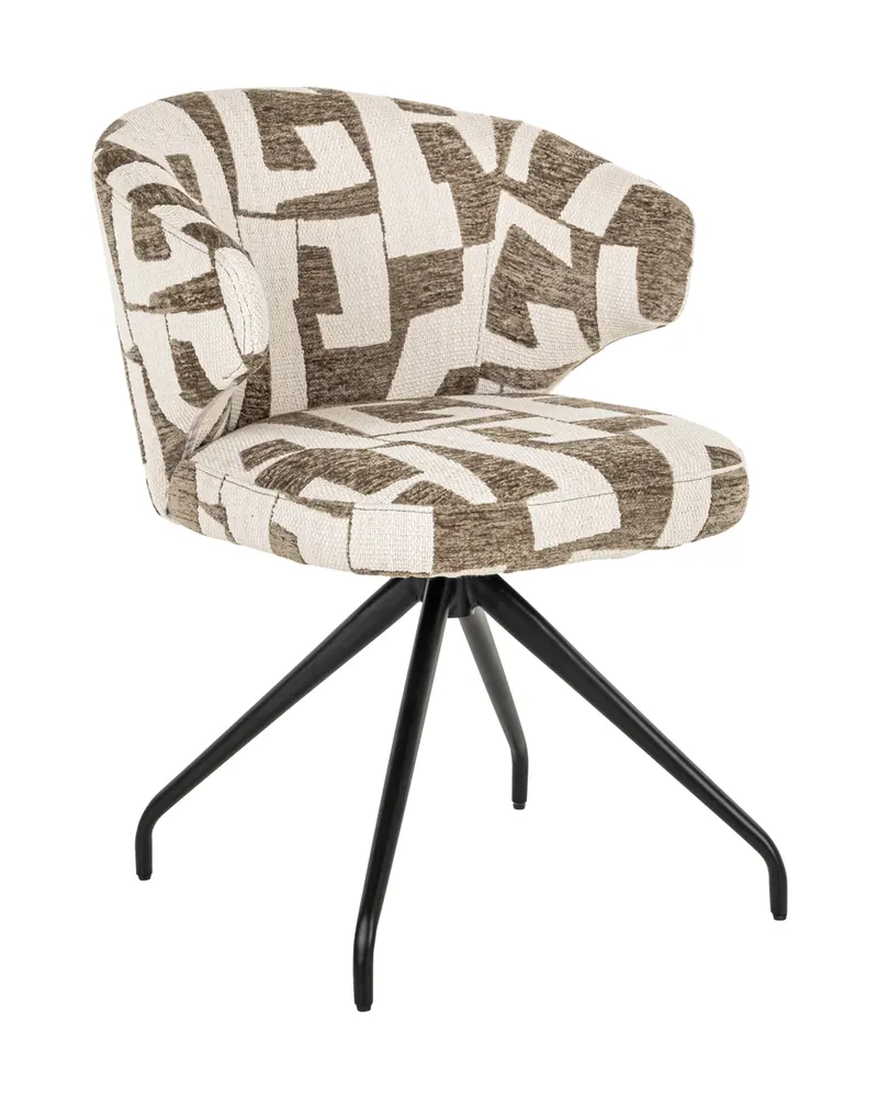 Esszimmerstuhl Milly, Moss graffic, drehbar von Richmond Interiors, Produktansicht 3