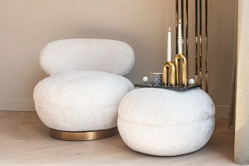 Sessel Jace, Beige tiger, drehbar von Richmond Interiors, Wohnbeispiel 7, im Wohnraum