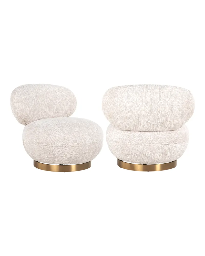 Sessel Jace, Lovely cream, drehbar von Richmond Interiors, Produktansicht 3