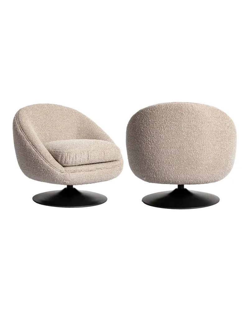 Drehbarer Sessel Nodo in Natural chunky von Richmond Interiors, Produktansicht 2