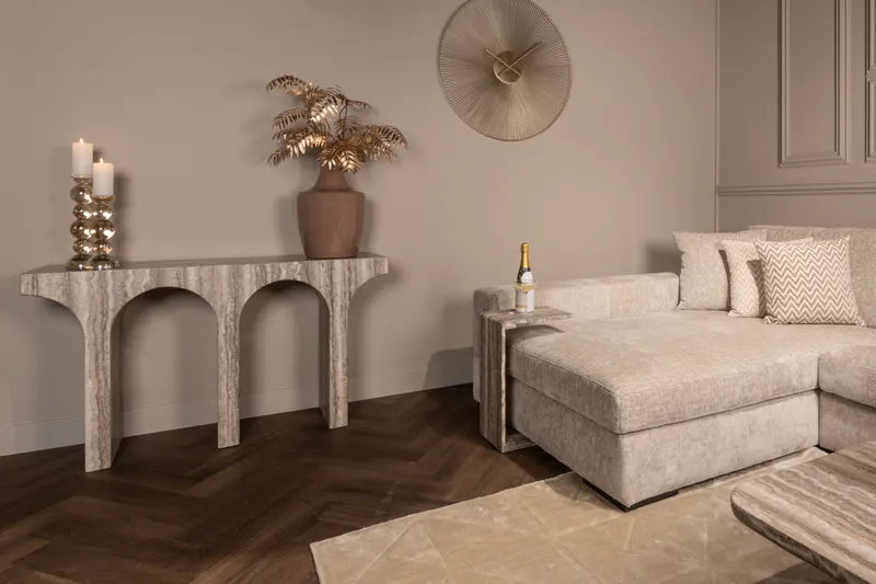 Dulce Sofa-Beistelltisch, Grau von Richmond Interiors, Wohnbeispiel 9, im Wohnraum